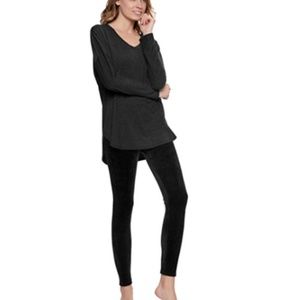 Felina Womens Ultra Luxe Velour 2-Piece Pajama Set